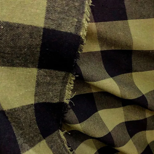 Flanela Xadrez Cachá - Verde e Preto 5cm