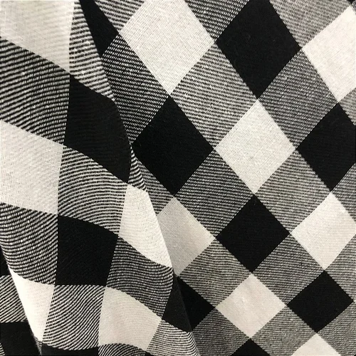 Flanela Xadrez Cachá - Branco e Preto