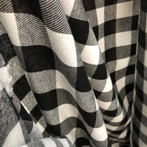 Flanela Xadrez Cachá - Branco e Preto