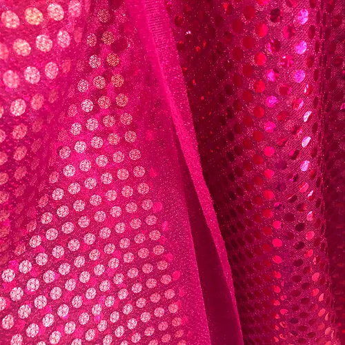 Tecido Paetê Fantasia - Pink - 1,10m de Largura