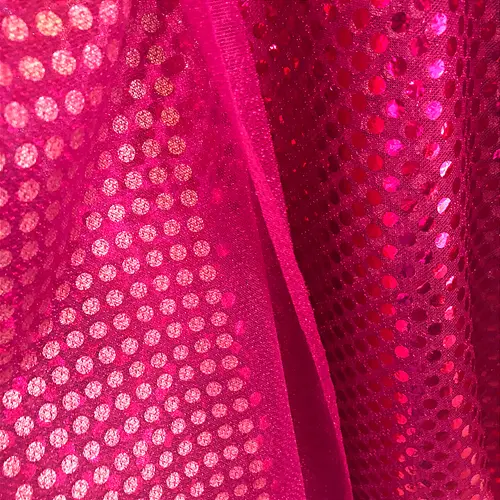 Tecido Paetê Fantasia - Pink - 1,10m de Largura