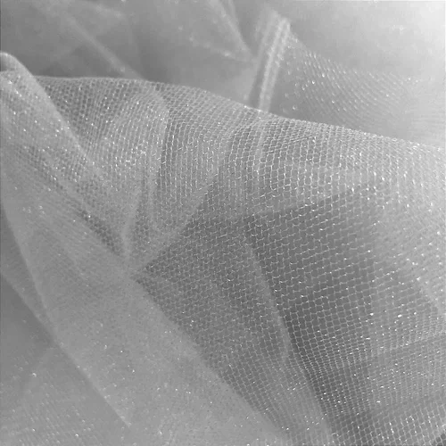 Tecido Tule com Brilho - Branco - 3,20m de Largura