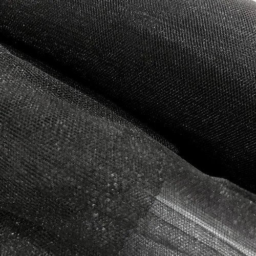 Tecido Tule com Brilho - Preto - 3,20m de Largura
