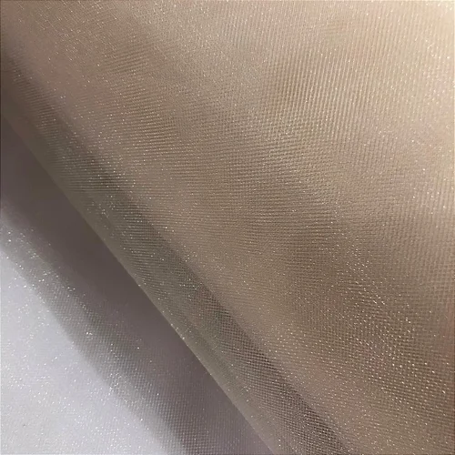 Tecido Tule com Brilho - Pérola - 3,20m de Largura