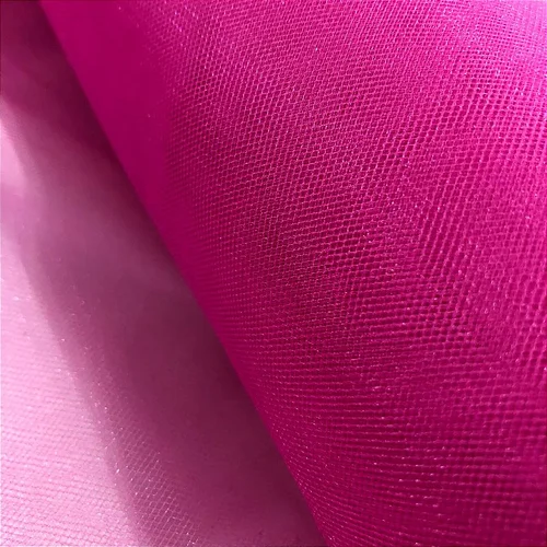 Tecido Tule com Brilho - Rosa Pink - 3,20m de Largura