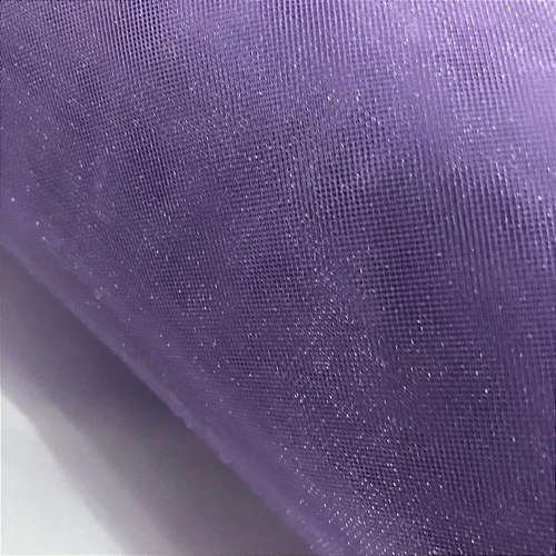 Tecido Tule com Brilho - Lilás - 3,20m de Largura