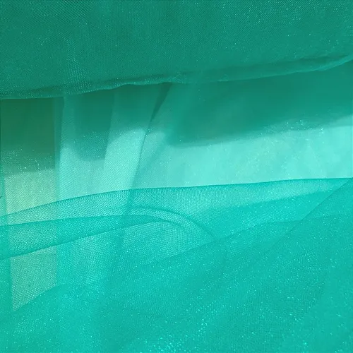 Tecido Tule com Brilho - Verde Tiffany - 3,20m de Largura