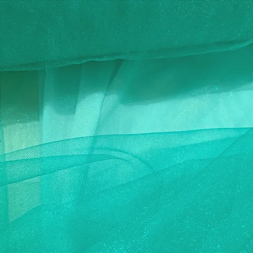 Tecido Tule com Brilho - Verde Tiffany - 3,20m de Largura