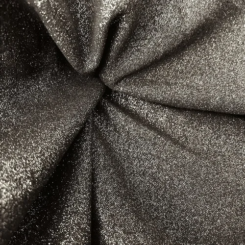 Crepe Air Flow Com Brilho - Prateado - 1,40m de Largura