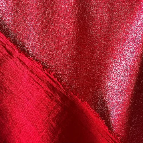 Crepe Air Flow Com Brilho - Vermelho - 1,40m de Largura