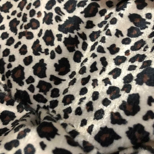 Tecido Velboa Pelúcia Estampado - Onça Cinza - 1,50m de Largura