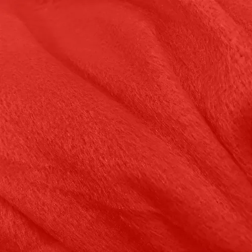 Tecido Velboa Pelúcia - Vermelho - 1,50m de Largura