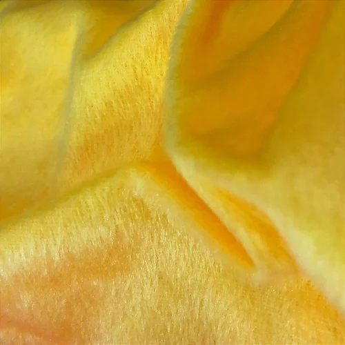Tecido Velboa Pelúcia - Amarelo - 1,50m de Largura