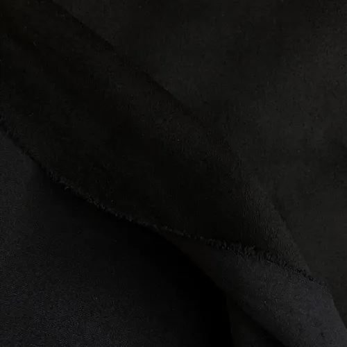 Tecido Suede Scuba - Preto - 1,50m de Largura