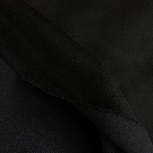 Tecido Suede Scuba - Preto - 1,50m de Largura