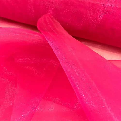 Organza Cristal - Rosa Pink - 1,50m de Largura
