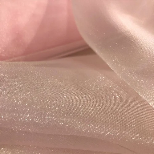 Organza Cristal - Rosa Claro - 1,50m de Largura