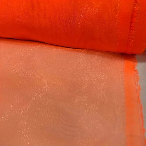 Organza Cristal -  Laranja - 1,50m de Largura