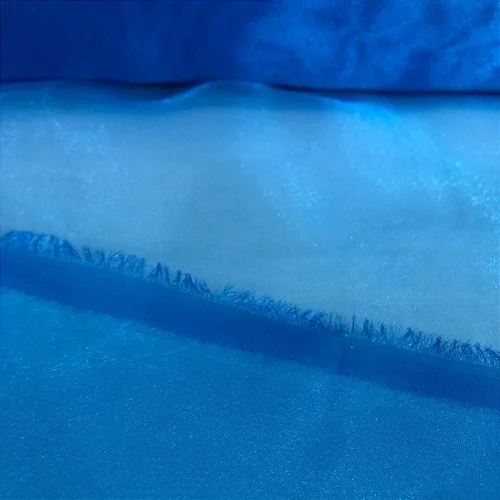 Organza Cristal - Azul Turquesa - 1,50m de Largura