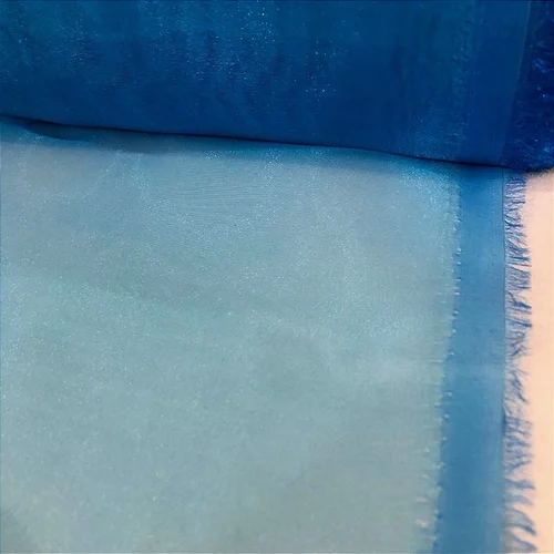 Organza Cristal - Azul Turquesa - 1,50m de Largura