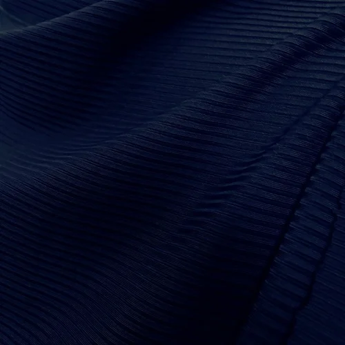 Malha Canelada - Azul Marinho - 1,50m de Largura