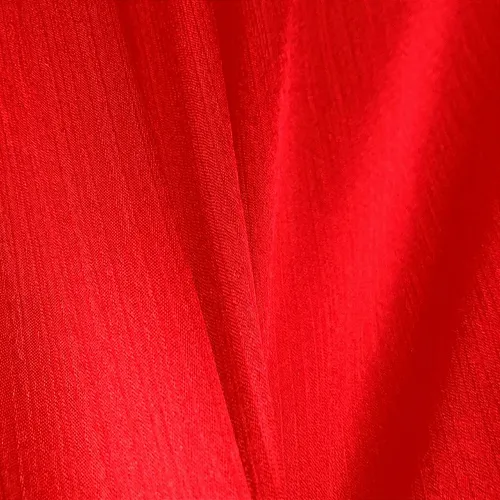 Crepe Yuri Acetinado Texturizado - Vermelho - 1,50m de Largura