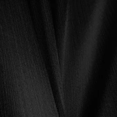 Crepe Yuri Acetinado Texturizado - Preto - 1,50m de Largura