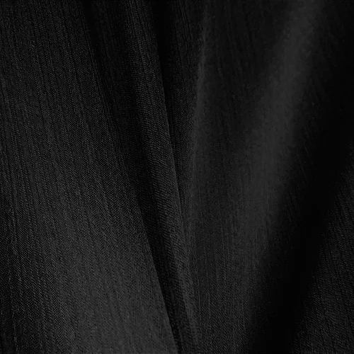 Crepe Yuri Acetinado Texturizado - Preto - 1,50m de Largura