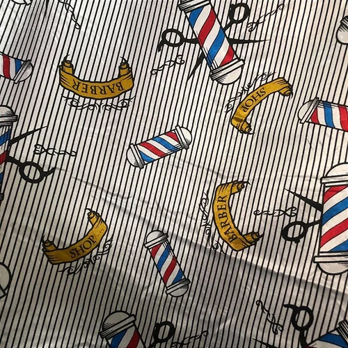 Cetim Estampado - Barber Pole Listrado Branco