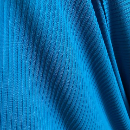 Malha Canelada - Azul Turquesa - 1,50m de Largura