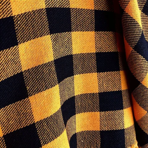 Flanela Xadrez Cachá - Amarelo e Preto