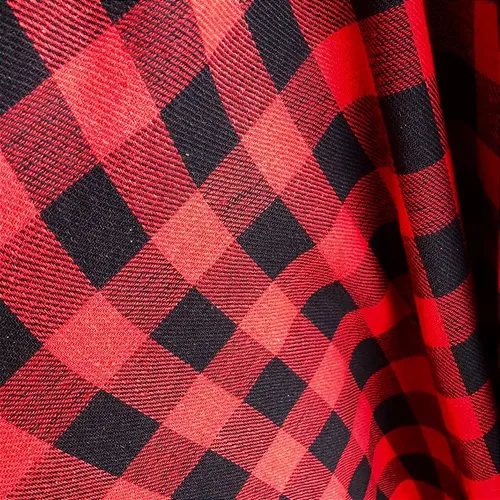 Flanela Xadrez Cachá - Vermelho e Preto