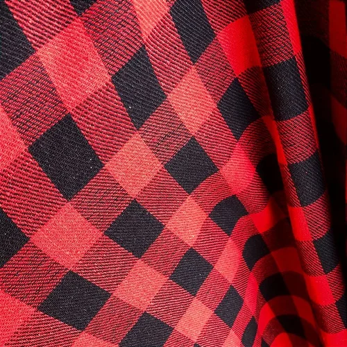 Flanela Xadrez Cachá - Vermelho e Preto