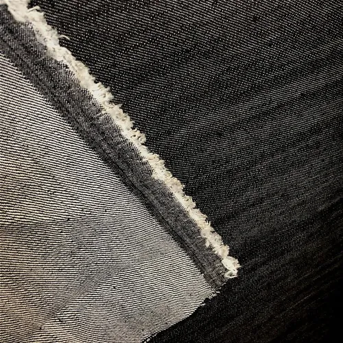 Tecido Jeans 98% Algodão  2%Elastano - Preto - 1,60m de Largura