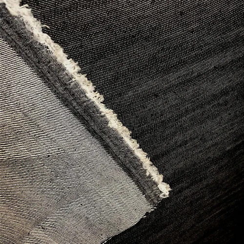 Tecido Jeans 98% Algodão  2%Elastano - Preto - 1,60m de Largura