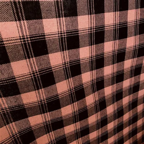 Flanela Xadrez Cachá - Rosa Claro e Preto