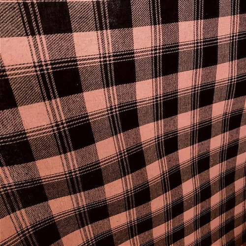 Flanela Xadrez Cachá - Rosa Claro e Preto