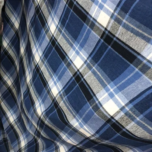Flanela Xadrez Cachá - Azul, Branco e Preto