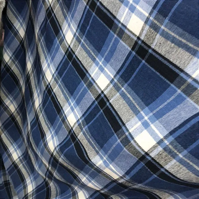 Flanela Xadrez Cachá - Azul, Branco e Preto