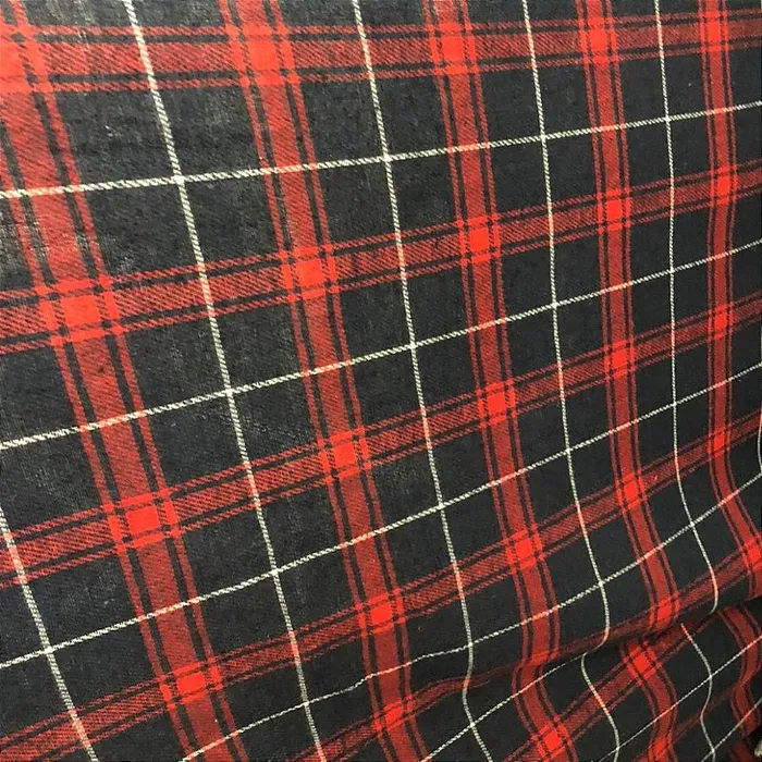 Flanela Xadrez Cachá - Azul Marinho, Vermelho e Branco