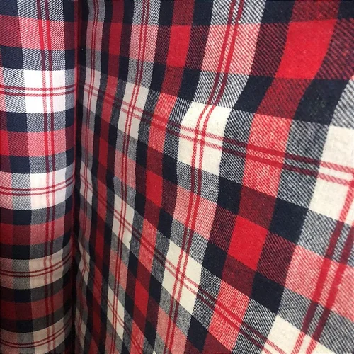 Flanela Xadrez Cachá - Vermelho, Branco e Azul