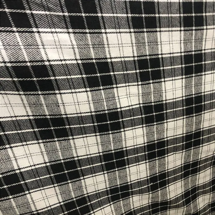 Flanela Xadrez Cachá - Preto e Branco