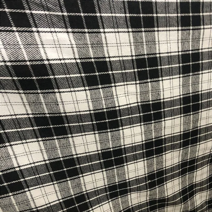 Flanela Xadrez Cachá - Preto e Branco