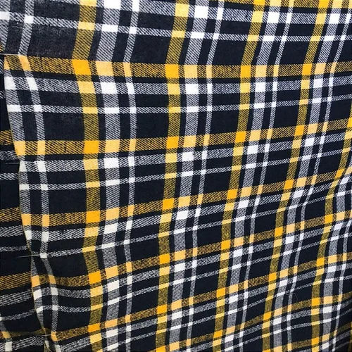 Flanela Xadrez Cachá - Azul, Branco e Amarelo