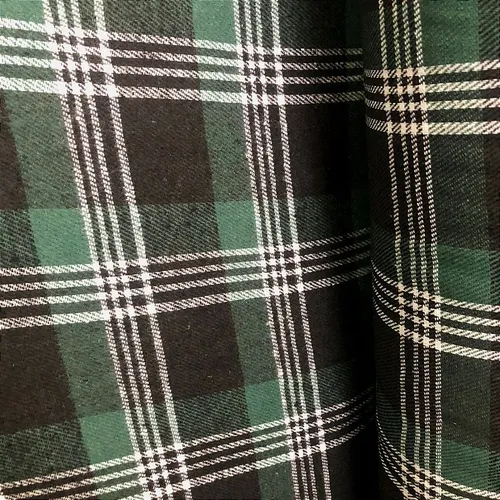 Flanela Xadrez Cachá - Verde, Branco e Preto