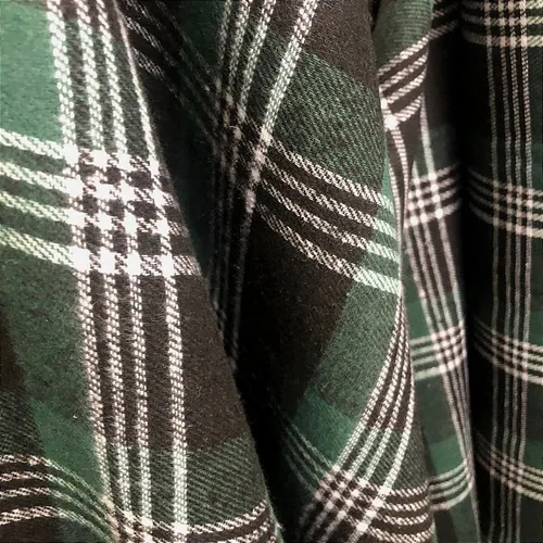 Flanela Xadrez Cachá - Verde, Branco e Preto
