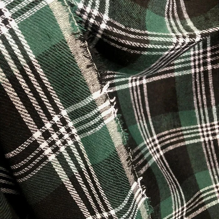 Flanela Xadrez Cachá - Verde, Branco e Preto