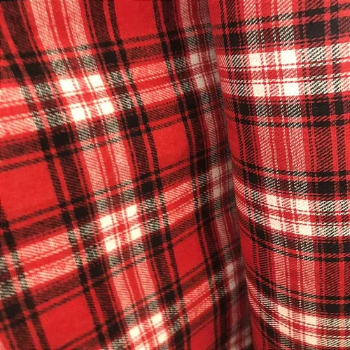 Flanela Xadrez Cachá - Vermelho, Branco e Preto