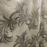 Linho Estampado de Folhagem Cinza - 2,80m de Largura - imagem 1