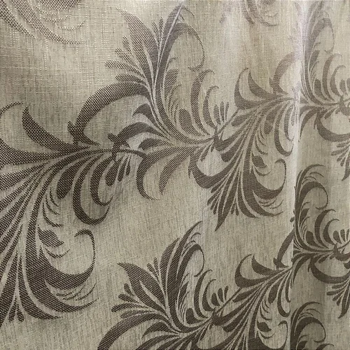 Linho Estampado de Folhagem Cinza - 2,80m de Largura